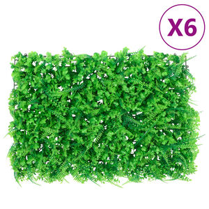 &nbsp;vidaXL Veda&ccedil;&atilde;o de folhas de feto artificiais&nbsp;6 pcs 40x60 cm verde