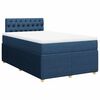 vidaXL Cama boxspring com colch&atilde;o 120x190 cm tecido azul