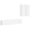 vidaXL 4 pcs conjunto de m&oacute;veis de TV derivados de madeira branco