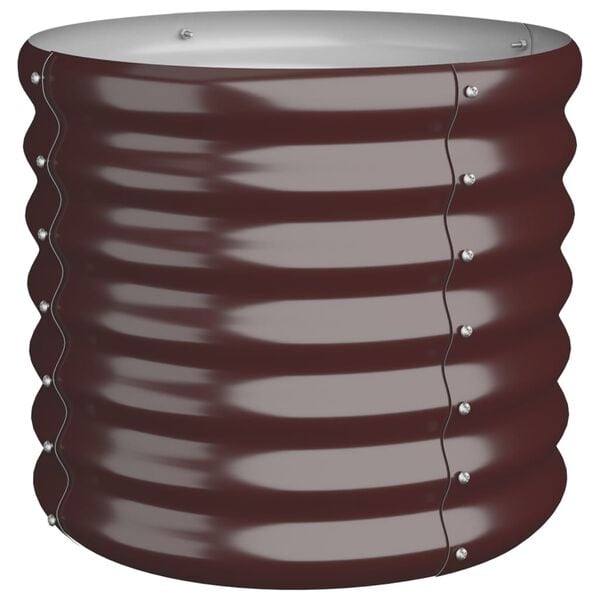 vidaXL Vaso/floreira de jardim aço galvanizado 40x40x36 cm castanho
