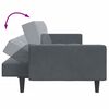 vidaXL Sof&aacute;-cama 2 lugares c/ apoio de p&eacute;s veludo cinzento-escuro