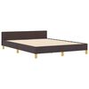 vidaXL Estrutura da Cama Castanho escuro 140 x 190 cm tecido