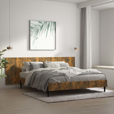 vidaXL Cabeceira cama 240x1,5x80 cm derivados madeira carvalho fumado