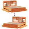 vidaXL Cama com estante sem colch&atilde;o 200x200 cm pinho maci&ccedil;o