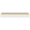 vidaXL Prateleiras de parede 2 pcs 40x23x3,8 cm MDF carvalho e branco