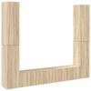 vidaXL 6pcs conjunto de m&oacute;veis de TV derivados madeira carvalho sonoma