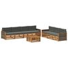 vidaXL Conjunto de Sof&aacute;s para Exterior 8 unid. Natural e Antracite