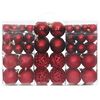 vidaXL Enfeites de Natal 100 pcs 3 / 4 / 6 cm vermelho-tinto