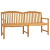 vidaXL Banco Rosa Esculpido &agrave; M&atilde;o 180,5 x 60 x 96 cm Natural