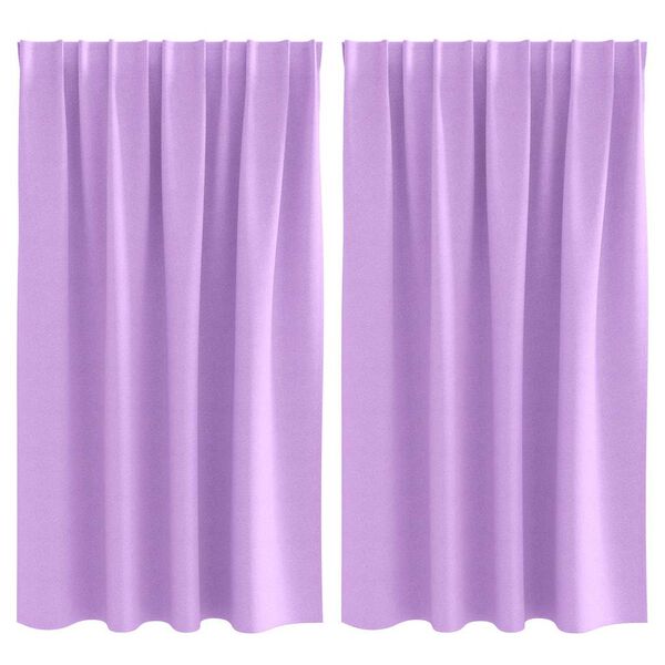 vidaXL Cortinas Blackout com Argolas 2 pcs Roxo 140 x 140 cm Poli&eacute;ster