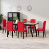 vidaXL Cadeiras de jantar 6 pcs veludo vermelho tinto