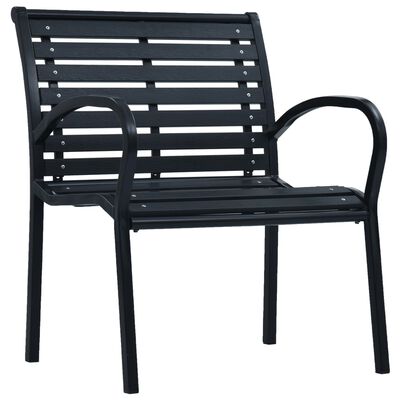 vidaXL Cadeiras de jardim 2 pcs aço e WPC preto