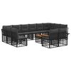 vidaXL Conjunto de Sof&aacute;s para Exterior 13 pcs Preto e Cinza Escuro