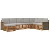 vidaXL Conjunto de Sof&aacute;s para Exterior 6 pcs Natural e Cinzento-Claro