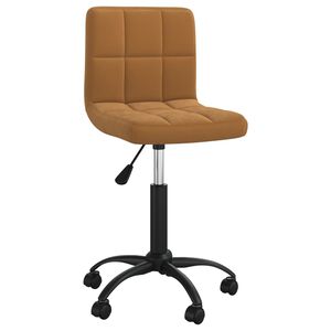 vidaXL Cadeira de escrit&oacute;rio girat&oacute;ria veludo castanho