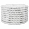 vidaXL Corda Branco 2,4 x 2,4 x 2500 cm Algod&atilde;o