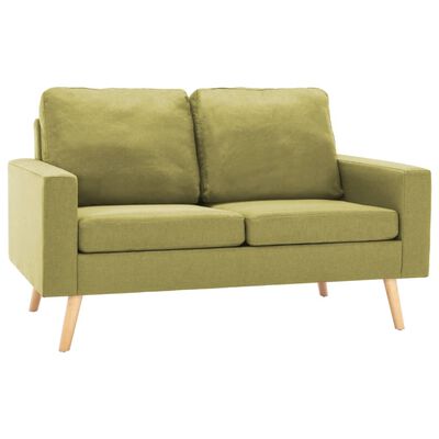 vidaXL 2 pcs conjunto de sofás tecido verde
