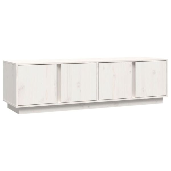 vidaXL M&oacute;vel de TV 140x40x40 cm madeira de pinho maci&ccedil;a branco