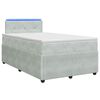 vidaXL Cama box spring com colch&atilde;o Cinzento-claro 120 x 200 cm Veludo