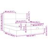vidaXL Estrutura de cama otomana com colch&otilde;es tecido creme 160x200cm