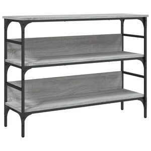 vidaXL Mesa consola 100x32x75 cm derivados de madeira cinzento sonoma