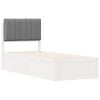 vidaXL Estrutura de Cama com Cabeceira Estofada Cinzento-claro