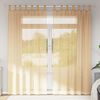 vidaXL Cortinas de voile com laços 2 pcs areia 140x245 cm