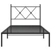 vidaXL Estrutura de cama com cabeceira 90x190 cm metal preto
