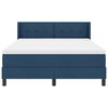 vidaXL Cama Box com colch&atilde;o com cabeceira Azul 190 x 140 cm tecido