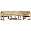vidaXL Conjunto de Sof&aacute;s para Exterior 4 pcs Natural e Bege