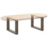 vidaXL Pés para mesa de centro em formato de U, 2 peças, aço natural, 50x(30-31) cm, aço