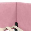 vidaXL Estrutura de Cama de Canto Rosa 80 cm x 200 cm Veludo