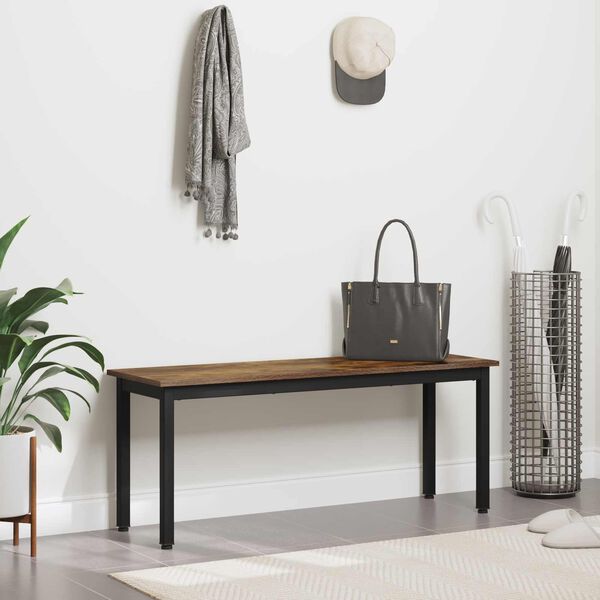 vidaXL banco Carvalho Fum&ecirc; 110 x 35 x 45 cm Madeira processada