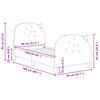 vidaXL Estrutura de Cama Infantil com Cabeceira Rosa 80 x 160 cm