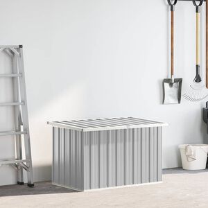 vidaXL Caixa de arruma&ccedil;&atilde;o para jardim 109x67x65 cm cinzento