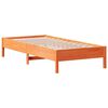 vidaXL Cama com estante sem colch&atilde;o 90x200cm pinho maci&ccedil;o castanho-mel