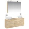 vidaXL Conjunto de M&oacute;veis para Banheiro 4 pcs Carvalho Sonoma