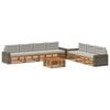 vidaXL Conjunto de Sof&aacute;s para Exterior 8 pcs Natural e Cinzento-Claro