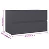vidaXL 2 pcs conjunto móveis de casa de banho contraplacado cinzento