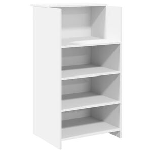 vidaXL Balc&atilde;o de recep&ccedil;&atilde;o Branco 55x50x103,5 cm Madeira projetada