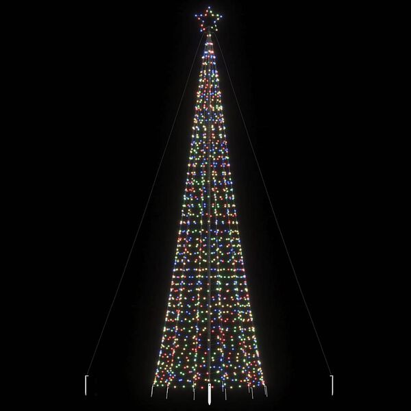 vidaXL &Aacute;rvore de Natal LED com Spikes 1534 LEDs Coloridos 500 cm