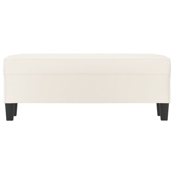 vidaXL Banco 100x35x41 cm couro artificial cor creme