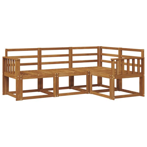 vidaXL Conjunto de Sof&aacute;s para Exterior 4 pcs Natural