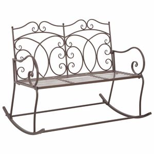 vidaXL Banco de jardim 104 cm ferro antigo castanho