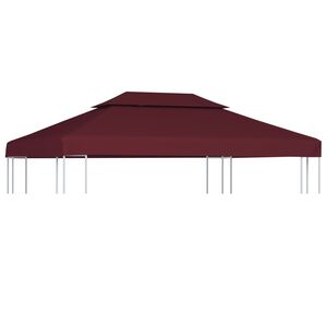 vidaXL Cobertura gazebo c/ 2 camadas 310 g/m&sup2; 4x3 m bord&ocirc;
