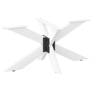 vidaXL P&eacute; de mesa de centro em formato de aranha, branco, 98x58x(42-43) cm, a&ccedil;o