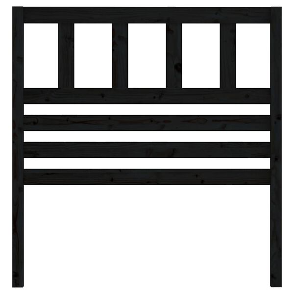 vidaXL Cabeceira de cama 96x4x100 cm pinho maci&ccedil;o preto