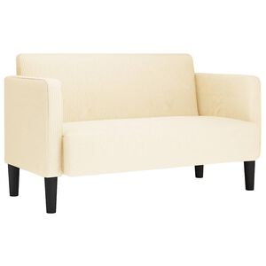 vidaXL Sof&aacute;-luvas 109 cm tecido corduroy creme