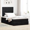 vidaXL Estrutura de cama otomana com colch&otilde;es preto 120x190 cm Veludo