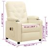 vidaXL Poltrona de massagens el&eacute;trica couro artificial cor creme